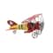 12" Red & Yellow Metal Plane Vintage Tabletop Décor